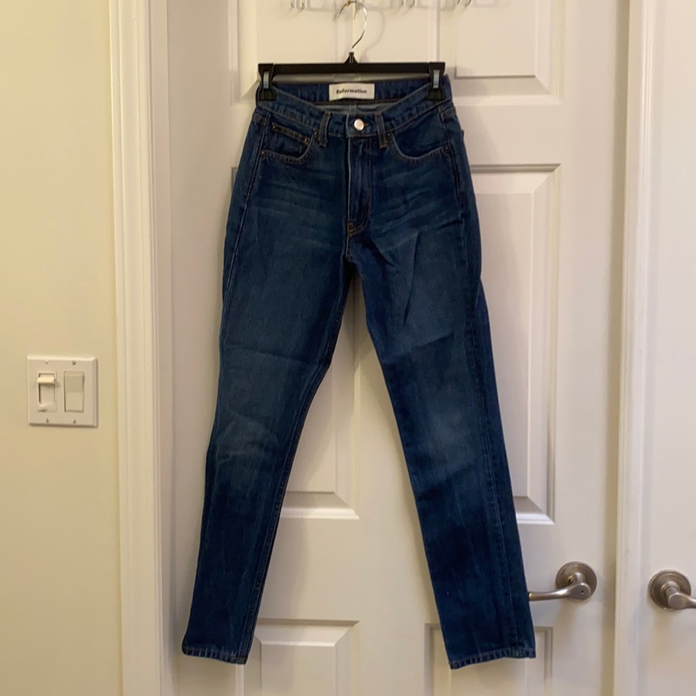 Reformation Julia high cigarette Jean, size 24